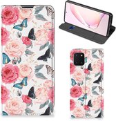 Flipcase Cadeautjes voor Moederdag Geschikt voor Samsung Galaxy Note 10 Lite Smartphone Hoesje Butterfly Roses