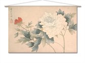 Wandkleed Chinese bloemenstudie van Yun Bing - zeventiende eeuw