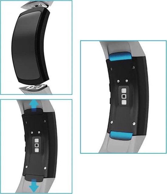 iMoshion Bandje Geschikt voor Samsung Gear Fit 2 Pro / Gear Fit 2 - iMoshion Siliconen bandje - Zwart - iMoshion