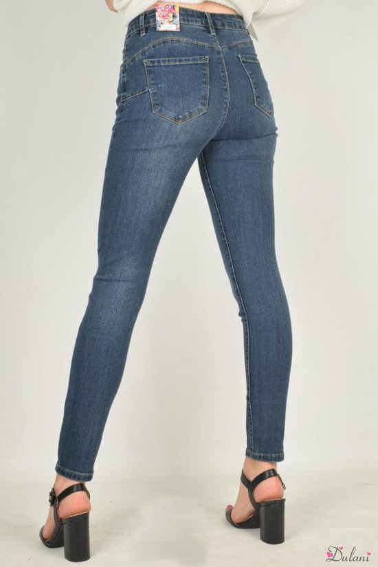 Broek Dulani hoge taille slim fit jeans | bol.com