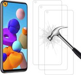 Samsung Galaxy A21S Screenprotector Glas - Tempered Glass Screen Protector - 3x AR QUALITY