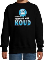 Funny emoticon sweater Helemaal niet KOUD zwart voor kids - Fun / cadeau trui 170/176