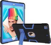 Tablet hoes geschikt voor iPad 9.7 (2017/2018) - Schokbestendige Back Cover - Hybrid Armor Case - Zwart/Blauw