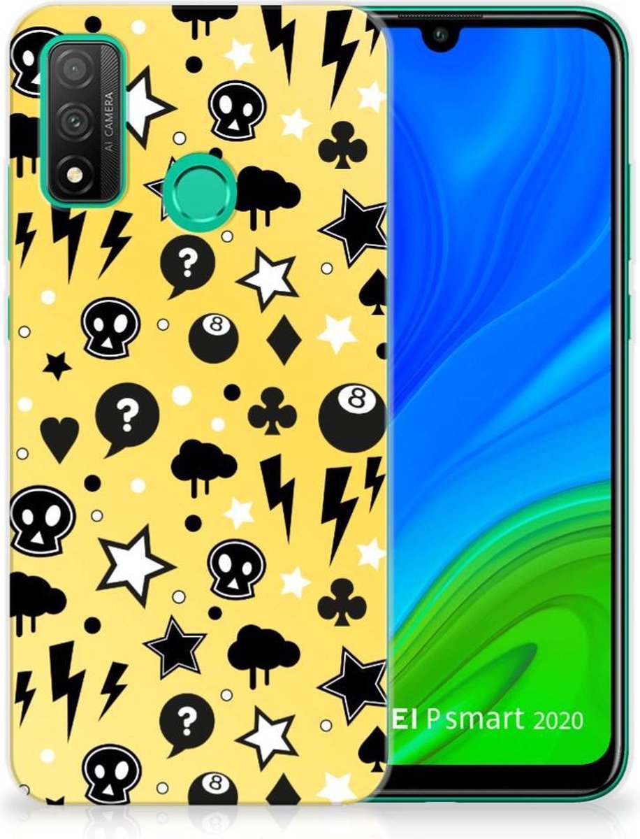 Silicone Back Case Huawei P Smart 2020 Punk Geel