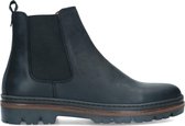 Manfield - Heren - Zwarte leren chelsea boots - Maat 43