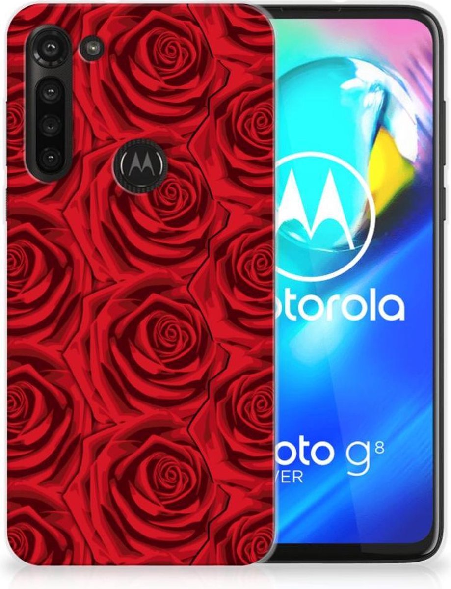 TPU Hoesje voor Motorola Moto G8 Power TPU Case Red Roses