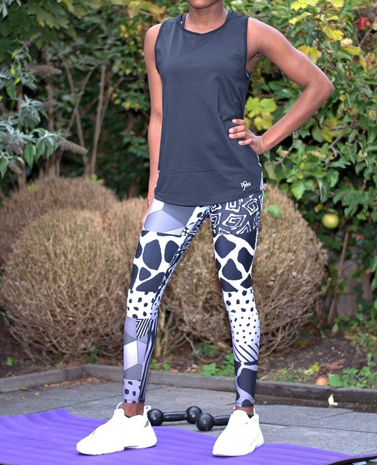 Foto: Pfeka afrikaanse prints dames high waist dieren print leggings yoga pants maat m