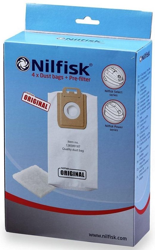 Nilfisk 128389187 Stofzuigerzak (4 stuks + filter) | bol.com