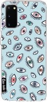 Casetastic Samsung Galaxy S20 4G/5G Hoesje - Softcover Hoesje met Design - Eyes Blue Print