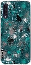 Casetastic Samsung Galaxy A50 (2019) Hoesje - Softcover Hoesje met Design - Paint Splatter Dark Green Print