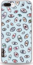 Casetastic Apple iPhone 7 Plus / iPhone 8 Plus Hoesje - Softcover Hoesje met Design - Eyes Blue Print