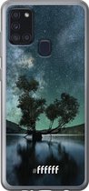 Samsung Galaxy A21s Hoesje Transparant TPU Case - Space Tree #ffffff