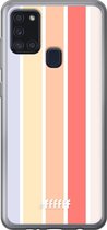 Samsung Galaxy A21s Hoesje Transparant TPU Case - Vertical Pastel Party #ffffff