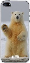 iPhone SE (2016) Hoesje Transparant TPU Case - Polar Bear #ffffff