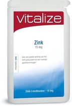 Vitalize Zink 15 mg 365 tabletten - Goed voor skelet, haar, huid & nagels - Bevat de juiste dosering zink 15 mg per tablet