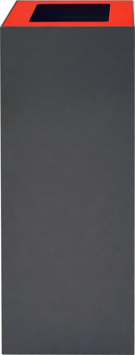 Goedkoopste Deksel stalen afvalbak 60 liter voor afvalscheiding Rood