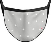 Grey Stars Reusable Face Mask Cover / Mondkapje sterren grijs