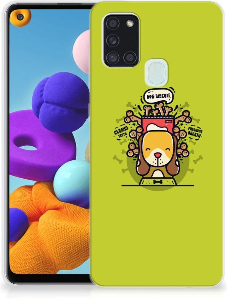 Samsung Galaxy A21s Telefoonhoesje met Naam Doggy Biscuit