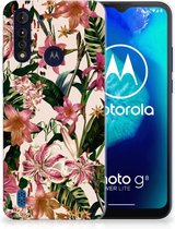 Telefoon Hoesje Motorola Moto G8 Power Lite Leuk TPU Back Case Bloemen