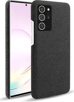 Samsung Galaxy Note 20 Ultra Stoffen Hoesje Zwart