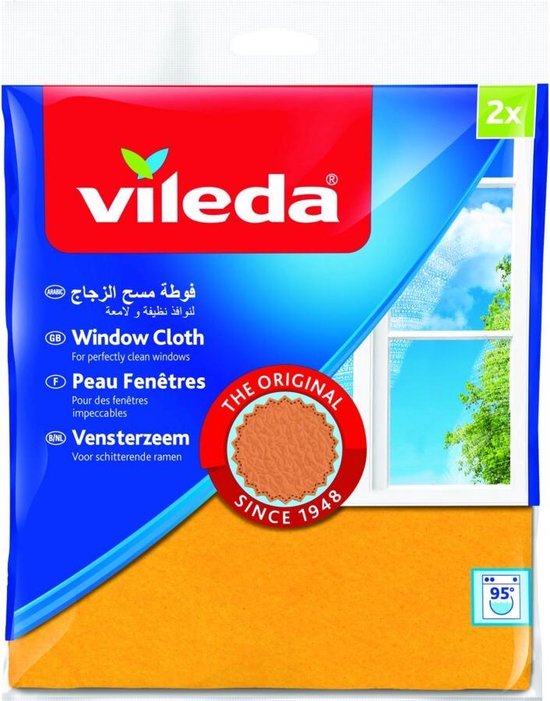 Vileda - Vensterzeem - 30% Microvezel - 2 stuks