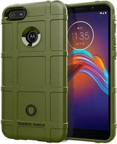 Motorola Moto E6 Play Hoesje Shock Proof Rugged Shield Groen