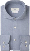Profuomo Overhemd Heren Blauw Japanese Knitted