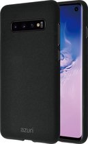 Azuri flexible cover met zand textuur - zwart - voor Samsung Galaxy S10