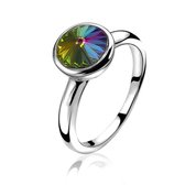 Zinzi - ZIR1006M Maat 56 zilveren ring multicolor