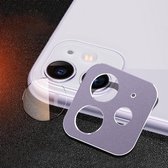 Achtercamera Lensbescherming Ring Cover + Achtercamera Lens Beschermfolie Set voor iPhone 11 (Paars)