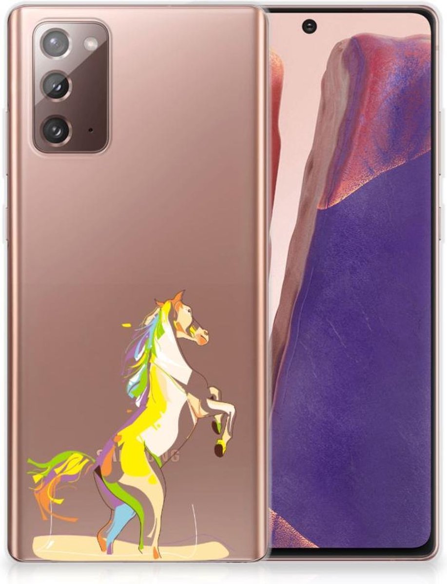 Samsung Note 20 Telefoonhoesje met Naam Horse Color
