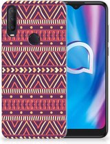 Telefoonhoesje Alcatel 1S (2020) Leuk TPU Backcase Aztec Purple