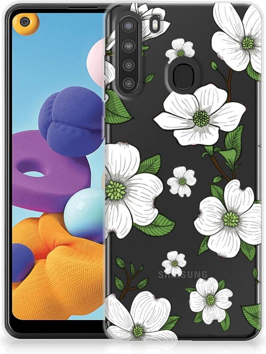 Samsung Galaxy A21 TPU Case Dogwood Flowers