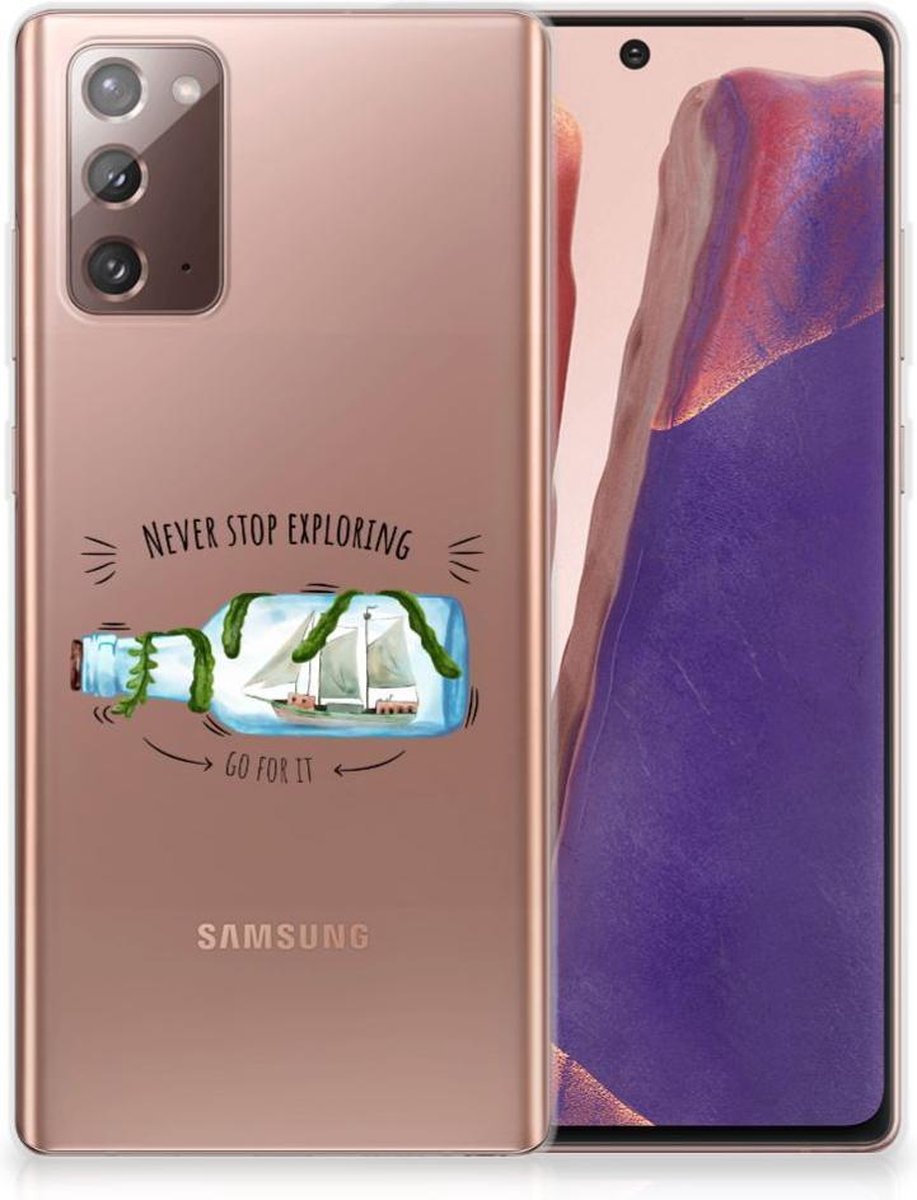 Samsung Note 20 Telefoonhoesje met Naam Boho Bottle