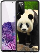Smartphone Hoesje Geschikt voor Samsung Galaxy S20 Bumper Hoesje met Zwarte rand Panda
