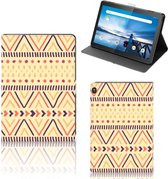 Leuk Tablethoesje Lenovo Tablet M10 Hoesje met Standaard Aztec Yellow
