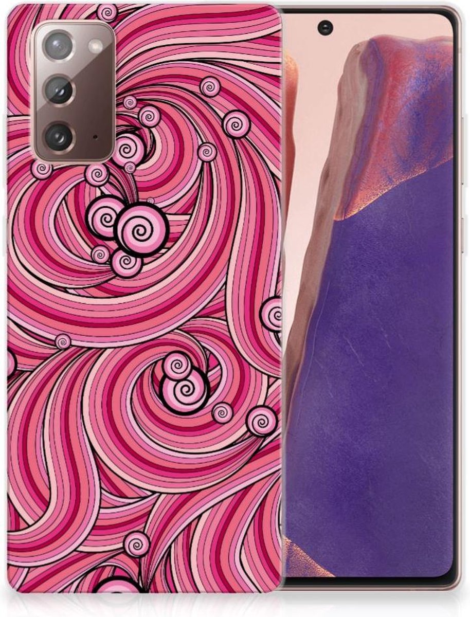 Samsung Note 20 Hoesje maken Swirl Pink