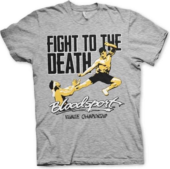Bloodsport Heren Tshirt -L- Fight To The Death Grijs