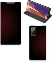 Telefoonhoesje met foto Geschikt voor Samsung Galaxy Note20 Smart Cover Geruit Rood