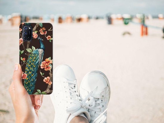 OPPO A52 | A72 TPU Hoesje Pauw met Bloemen