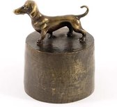 Teckel gladharig - Verbronsd Honden Asbeeld Dieren Urn Voor Uw Geliefde Hond