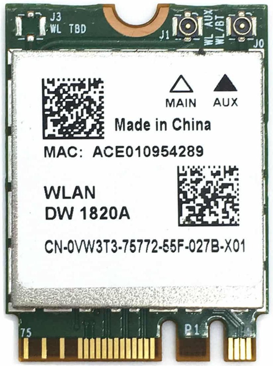 DW1820A BCM94350ZAE 802.11ac BT4.1 867 Mbps M.2 / NGFF WiFi draadloze kaart