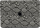 Lunso Geschikt voor MacBook Air 13 inch (2018-2019) cover hoes - case - Snake Pattern Grey
