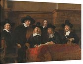 De staalmeesters, Rembrandt van Rijn - Foto op Canvas - 150 x 100 cm