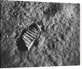 Apollo 11 lunar footprint (maanlanding) - Foto op Canvas - 100 x 75 cm