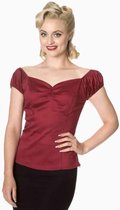 Dancing Days Off shoulder top -XL- WINNIE Bordeaux rood