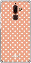 Nokia 7 Plus Hoesje Transparant TPU Case - Peachy Dots #ffffff