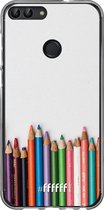 Huawei P Smart (2018) Hoesje Transparant TPU Case - Pencils #ffffff