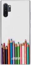 Samsung Galaxy Note 10 Plus Hoesje Transparant TPU Case - Pencils #ffffff