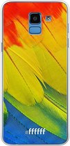 Samsung Galaxy J6 (2018) Hoesje Transparant TPU Case - Macaw Hues #ffffff